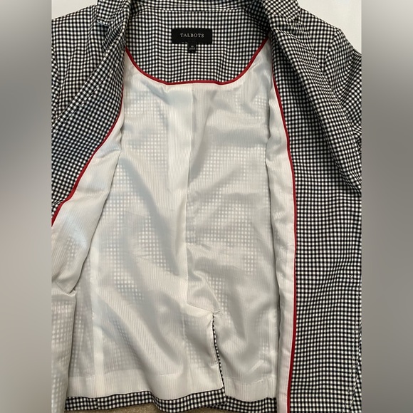 Talbots Women’s blazer Jacket Gingham pattern Size 10 - Picture 10 of 14